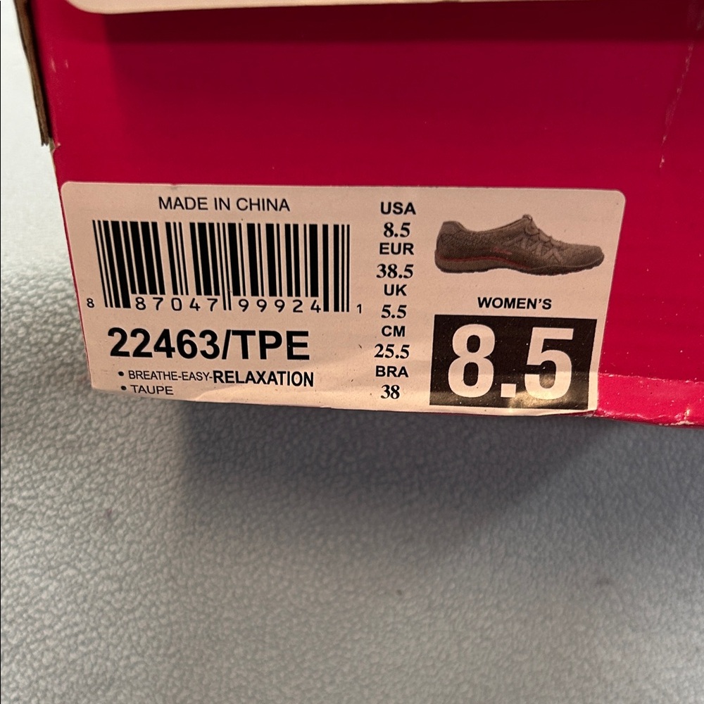 Skechers Beige Relaxed Fit Sneakers with Memory Foam Sz 8-1/2 - Picture 5 of 5